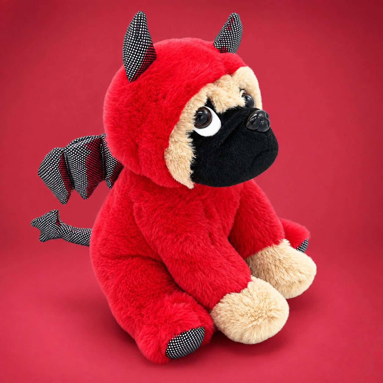 Devil Pug plush toy by JoyAmigo