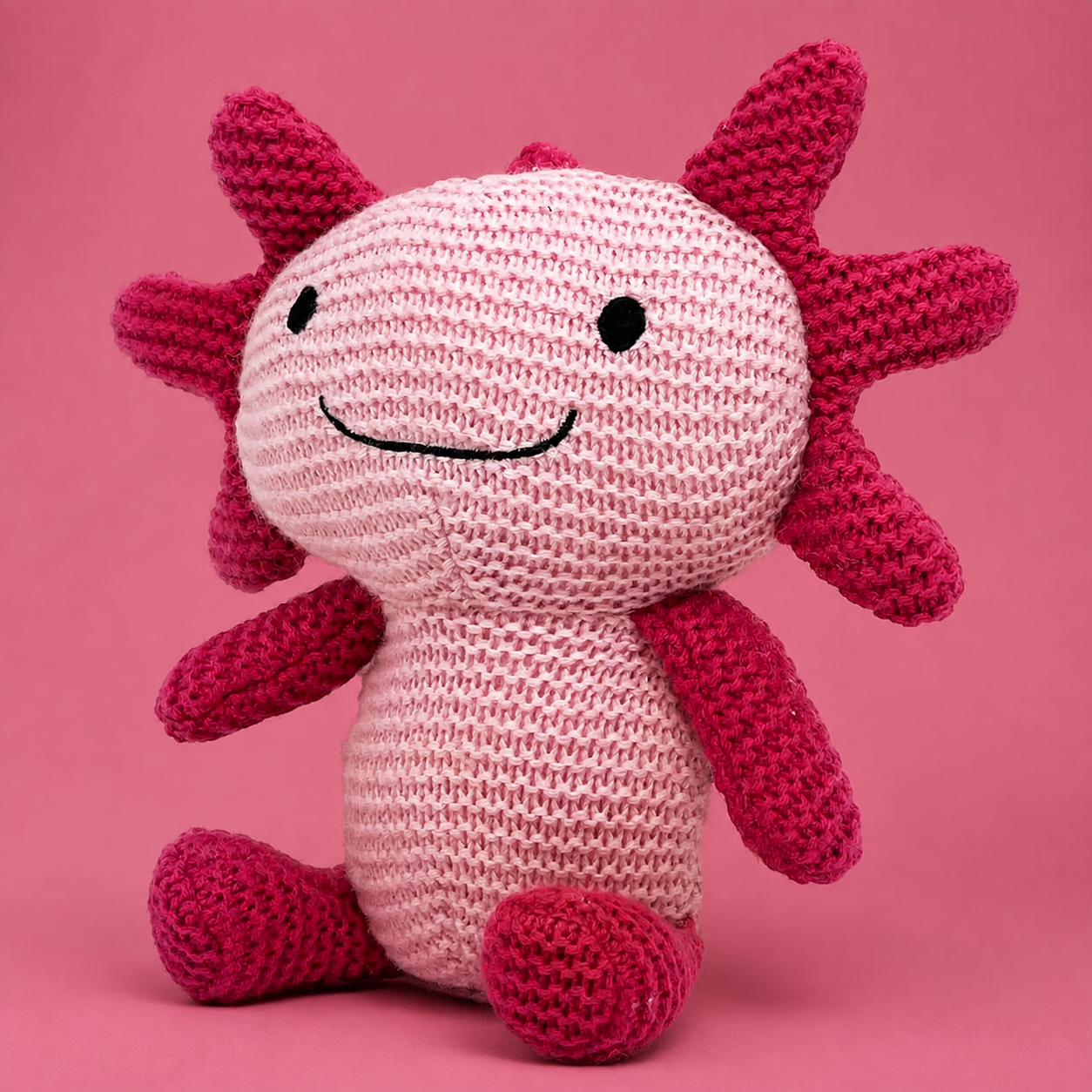 Crochet Axolotl plush toy by JoyAmigo